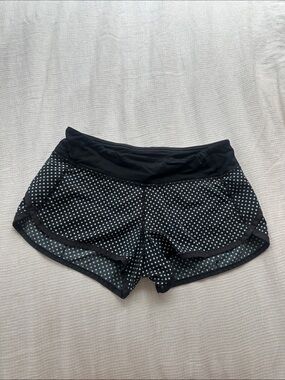 lululemon athletica Black Polka Dot Running Shorts